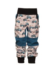 Softshellové kalhoty s fleecem - jezevčíci na traktoru