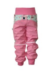 Softshellové kalhoty s fleecem - ptáčkové