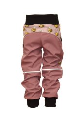 Softshellové kalhoty s fleecem - včelky
