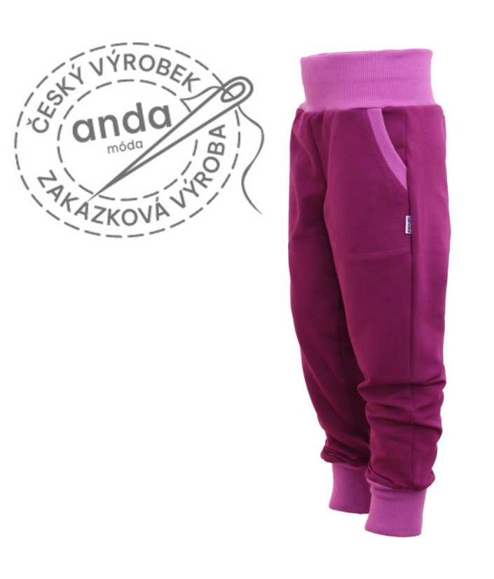 Ostružinové tepláky bez počesu