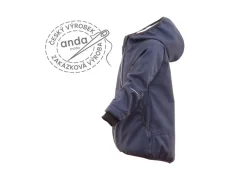 Softshellová bunda s kožíškem tmavě modrá