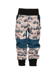 Softshellové kalhoty s fleecem - jezevčíci na traktoru