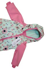 Softshellová kombinéza s fleecem - ptáčkové