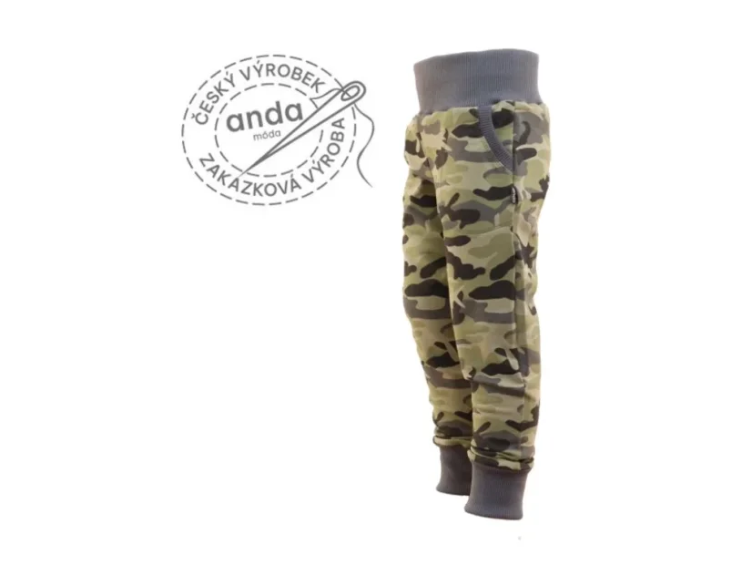 Tepláky bez počesu maskáč