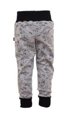 Tepláky s počesem - warmkeeper šedé melé dino