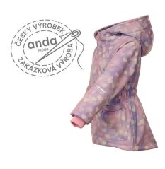 Softshellový kabátek s fleecem - srdíčka