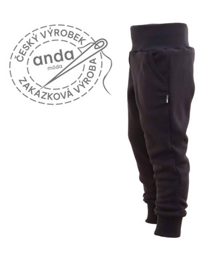Černé tepláky s počesem - warmkeeper