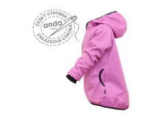 Softshellová bunda s kožíškem fuksiová