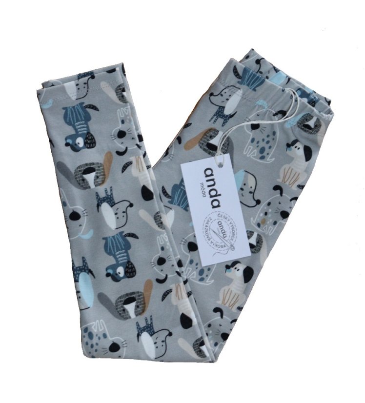 Úpletové legíny - pejskové