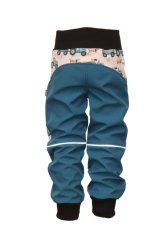 Softshellové kalhoty s fleecem - jezevčíci na traktoru