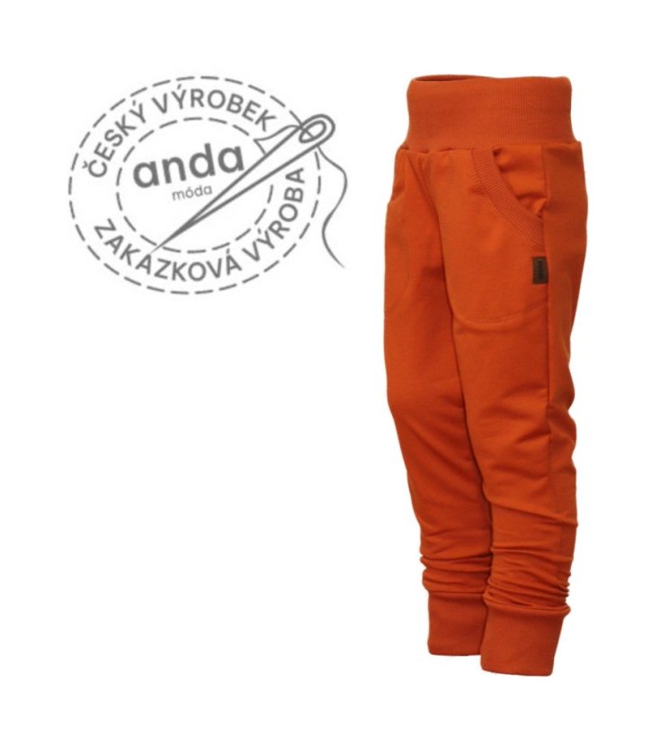 Tepláky bez počesu oranžové
