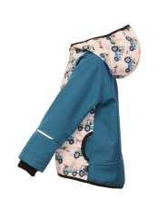 Softshellová bunda s fleecem - jezevčíci na traktoru