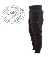 Černé tepláky s počesem - warmkeeper