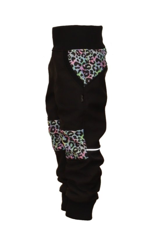 Softshellové kalhoty s fleecem - zvířecí vzor