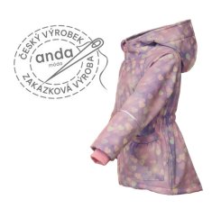 Softshellový kabátek s fleecem - srdíčka