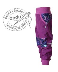 Softshellové kalhoty s fleecem - motýlci