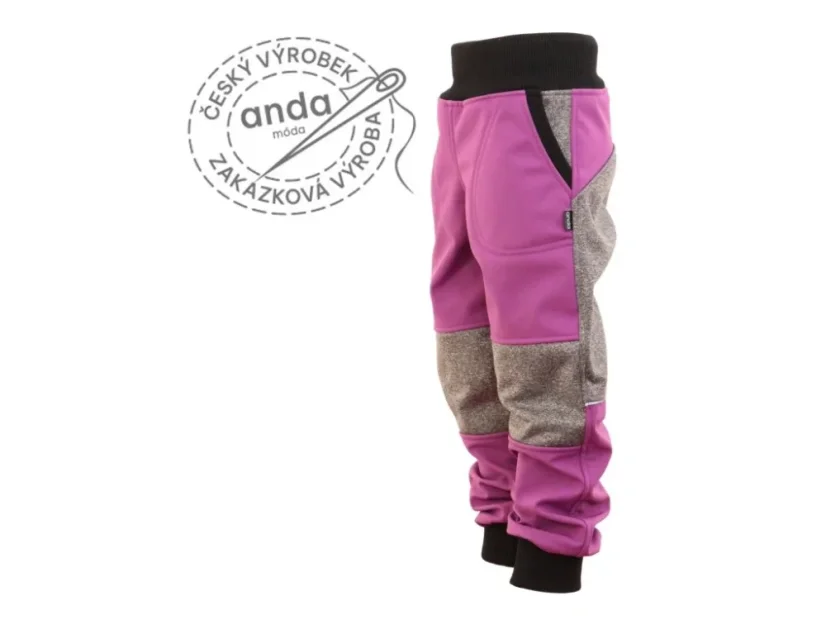 Softshellové kalhoty s fleecem