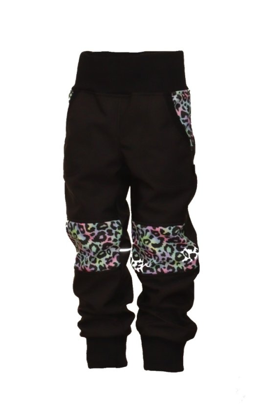 Softshellové kalhoty s fleecem - zvířecí vzor