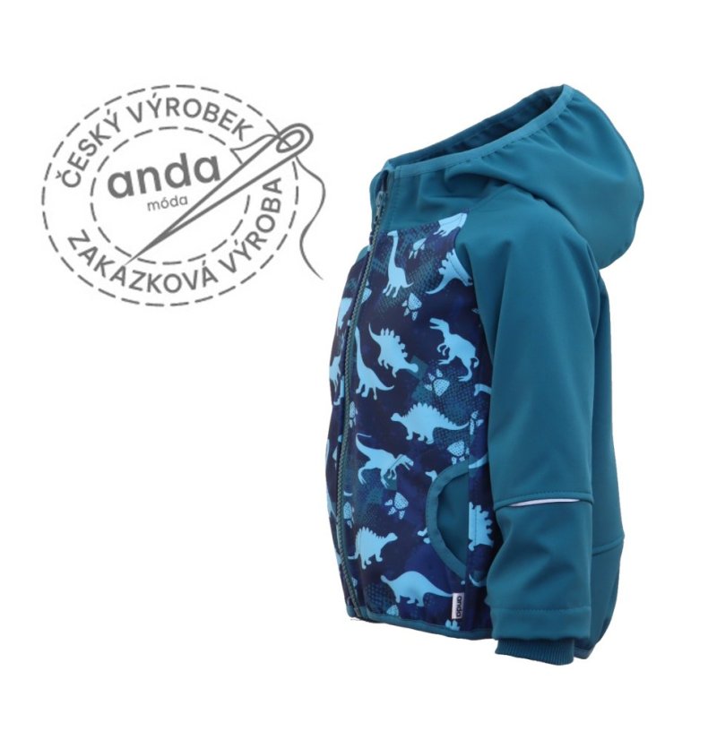 Softshellová bunda s fleecem - dino