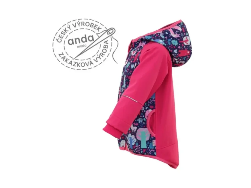 Softshellová bunda s fleecem - sovičky 2