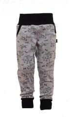 Tepláky s počesem - warmkeeper šedé melé dino