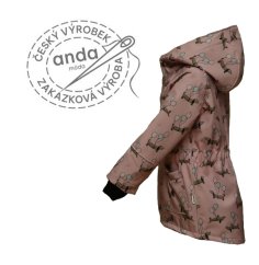 Softshellový kabátek s fleecem - jezevčíci s balónky