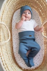 Žebrované polodupačky - modrošedé