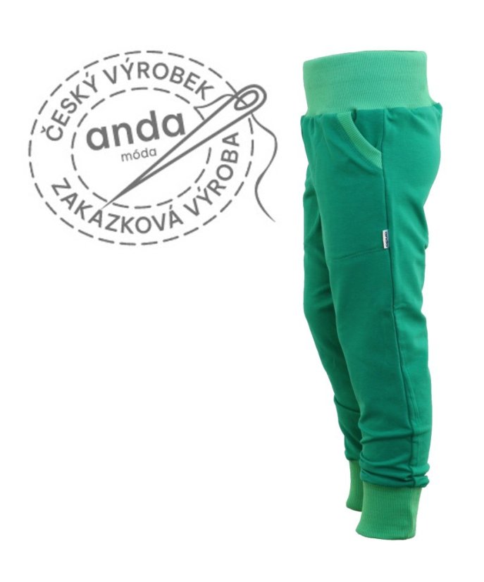 Tepláky bez počesu zelené